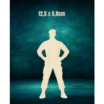 Żołnierz 12,5cm (komandos) obrys, sklejka 3mm